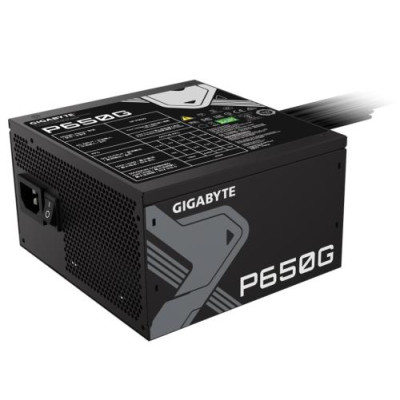 Блок живлення 650 Вт, Gigabyte P650G, Black, 80+ Gold, 120 мм HYB, 3xMolex/6xSATA/4x6+2-pin/2x4+4-pin/1x20+4-pin, захист OVP/OPP/SCP/UVP/OCP/OTP (GP