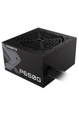 Блок живлення 650 Вт, Gigabyte P650G, Black, 80+ Gold, 120 мм HYB, 3xMolex / 6xSATA / 4x6+2-pin / 2x4+4-pin / 1x20+4-pin, захист OVP/OPP/SCP/UVP/OCP/OTP (GP-P650G)