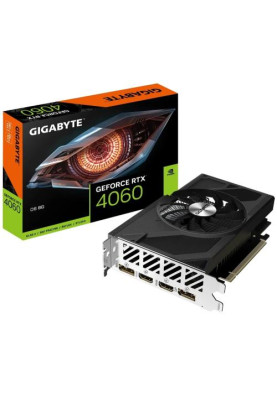 Відеокарта GeForce RTX 4060, Gigabyte, 8Gb GDDR6, 128-bit, 2xHDMI/2xDP, 2460/17000 MHz, 8-pin (GV-N4060D6-8GD)