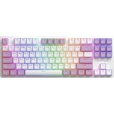 Клавіатура Hator Rockfall 2 Mecha Signature Edition, White, USB, механічна (перемикачі Aurum Orange), RGB підсвічування з індивідуальним налаштуванням кожної кнопки (HTK-521-WWL)