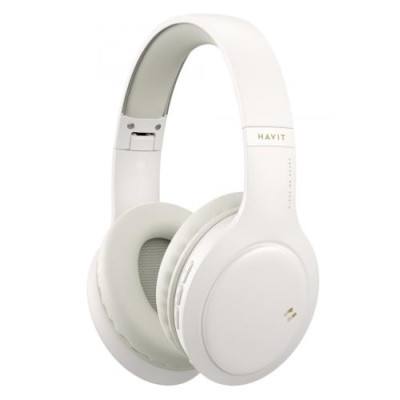 Навушники бездротові Havit H633BT, Beige, Bluetooth 5.1, мікрофон, динаміки 40 мм, Type-C, 350 mAh (HV-H633BT)