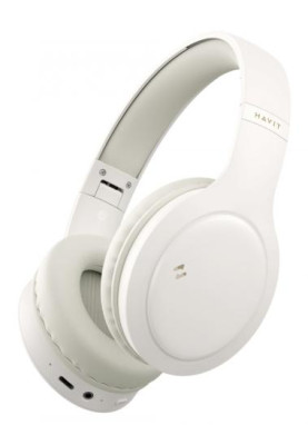 Навушники бездротові Havit H633BT, Beige, Bluetooth 5.1, мікрофон, динаміки 40 мм, Type-C, 350 mAh (HV-H633BT)