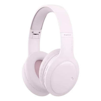 Навушники бездротові Havit H633BT, Pink, Bluetooth 5.1, мікрофон, динаміки 40 мм, Type-C, 350 mAh (HV-H633BT)