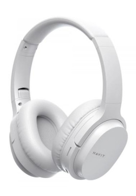 Навушники бездротові Havit I62, White, Bluetooth 5.3, мікрофон, динаміки 40 мм, microSD, Type-C, 400 mAh (HV-I62)