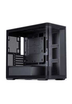 Корпус Jonsbo D300, Black, без БЖ, Mini Tower, для Micro ATX / Mini ITX, 1xType-C / 2xUSB 3.0, макс. CPU - 180 мм / VGA - 430 мм, бічна та передня панель із загартованого скла