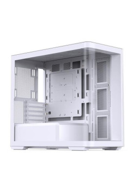 Корпус Jonsbo D300, White, без БЖ, Mini Tower, для Micro ATX / Mini ITX, 1xType-C / 2xUSB 3.0, макс. CPU - 180 мм / VGA - 430 мм, бічна та передня панель із загартованого скла