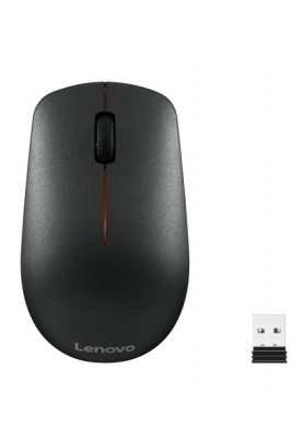 Миша бездротова Lenovo 400, Black, USB, оптична, 1200 dpi, 3 кнопки, 1xAA (GY50R91293)