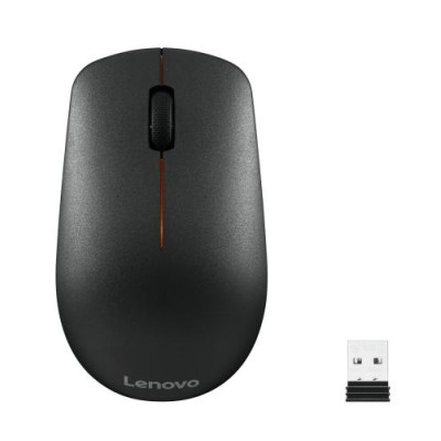 Миша бездротова Lenovo 400, Black, USB, оптична, 1200 dpi, 3 кнопки, 1xAA (GY50R91293)