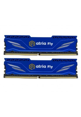 Пам'ять 16Gb x 2 (32Gb Kit) DDR4, 2666 MHz, Atria Fly, Dark Blue, 19-19-19-43, 1.2V, з радіатором (UAT42666CL19BLK2/32)