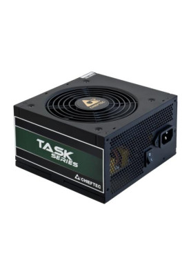 Блок живлення 400 Вт, Chieftec TASK, Black, 80+ Bronze, Active PFC, 12 см, 3xMolex / 5xSATA / 1x6+2-pin / 1x4+4-pin / 1x20+4-pin, захист OPP/OVP/SCP/SIP, ATX v2.3 (TPS-400S)