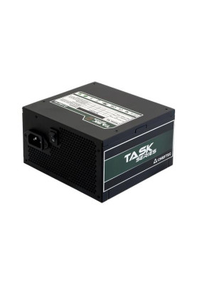 Блок живлення 400 Вт, Chieftec TASK, Black, 80+ Bronze, Active PFC, 12 см, 3xMolex / 5xSATA / 1x6+2-pin / 1x4+4-pin / 1x20+4-pin, захист OPP/OVP/SCP/SIP, ATX v2.3 (TPS-400S)