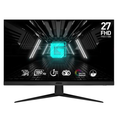 Монітор 27" MSI G2712F, Black, Rapid IPS, 1920x1080 (16:9), 1 мс, 180 Гц, 300 кд/м², 1000:1, 178°/178°, 2xHDMI/DP, VESA 100x100 мм, Adaptive Sync