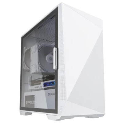 Корпус Zalman Z1 Iceberg, White, Mid Tower, без БЖ, для Micro ATX / Mini ITX, 2xUSB 3.0 / 1xUSB 2.0, макс. CPU - 160 мм / VGA - 330 мм, 3x120 мм, бічна панель із загартованого скла
