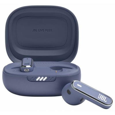 Навушники бездротові JBL Live Flex, Blue, Bluetooth, мікрофон, акумулятор 690 mAh, чохол з функцією зарядки (JBLLIVEFLEXBLU)