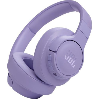 Навушники бездротові JBL Tune 770NC, Purple, Bluetooth, мікрофон, акумулятор 690 mAh, технологія "Pure Bass", кнопки на чашках навушників, швидка зарядка (JBLT770NCPUR)