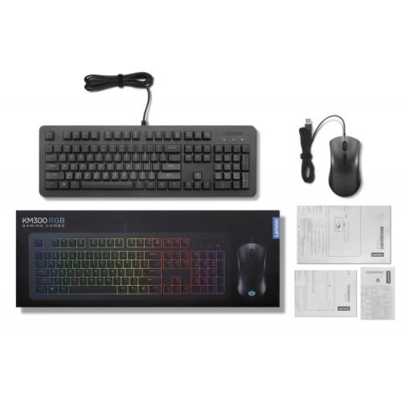 Комплект Lenovo Legion KM300 RGB Gaming Combo, Black (GX31L16652)