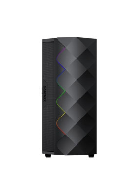 Корпус GameMax Diamond COC, Black, без БП, Midi Tower, E-ATX / ATX / Micro ATX / Mini-ITX, 1xUSB 3.1 / 1xUSB 2.0, макс. CPU - 170 мм / VGA - 340 мм, 1x120 мм ARGB, бічна панель із загартованого скла