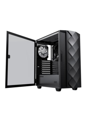 Корпус GameMax Diamond COC, Black, без БП, Midi Tower, E-ATX / ATX / Micro ATX / Mini-ITX, 1xUSB 3.1 / 1xUSB 2.0, макс. CPU - 170 мм / VGA - 340 мм, 1x120 мм ARGB, бічна панель із загартованого скла