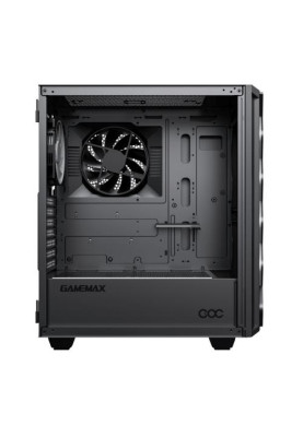 Корпус GameMax Diamond COC, Black, без БП, Midi Tower, E-ATX / ATX / Micro ATX / Mini-ITX, 1xUSB 3.1 / 1xUSB 2.0, макс. CPU - 170 мм / VGA - 340 мм, 1x120 мм ARGB, бічна панель із загартованого скла