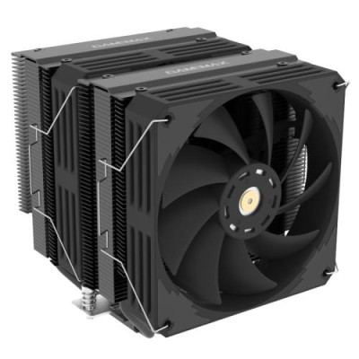 Кулер для процесора GameMax Twin 600, Black, алюміній/мідь, 2x120 мм, для Intel 1700/1200/115x, AMD AM5/AM4, до 250 Вт, висота 155 мм
