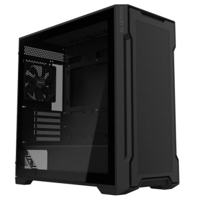 Корпус Gigabyte C102 GLASS, Black, Mid Tower, без БЖ, для Micro ATX / Mini ITX, 2xUSB 3.0, макс. CPU - 165 мм / VGA - 410 мм, 2x120 мм, бічна панель із загартованого скла (GB-C102G)