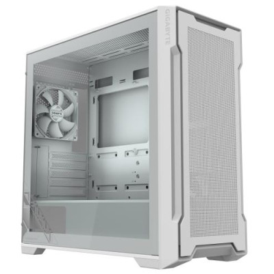 Корпус Gigabyte C102 GLASS, White, Mid Tower, без БЖ, для Micro ATX / Mini ITX, 2xUSB 3.0, макс. CPU - 165 мм / VGA - 410 мм, 2x120 мм, бічна панель із загартованого скла (GB-C102GI)