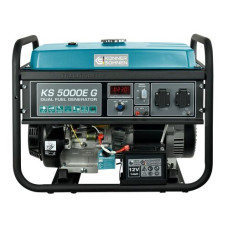 Газобензиновий генератор Konner&Sohnen KS 5000E G, Black/Blue, 4 кВт (макс. 4.5 кВт), ручний/електро стартер, 4-тактний, 50 Гц, 25 л, до 95 дБ, IP23, 680x545x550 мм, 77 кг