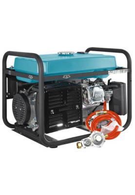 Газобензиновий генератор Konner&Sohnen KS 5000E G, Black/Blue, 4 кВт (макс. 4.5 кВт), ручний/електро стартер, 4-тактний, 50 Гц, 25 л, до 95 дБ, IP23, 680x545x550 мм, 77 кг