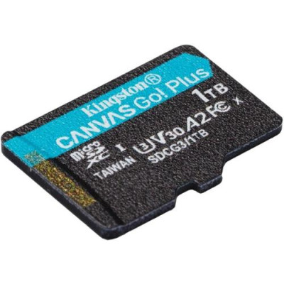 Карта пам'яті microSDXC, 1Tb, Kingston Canvas Go! Plus, Class 10 UHS-I U3 V30 A2, без адаптера, до 170/90 МБ/с (SDCG3/1TBSP)