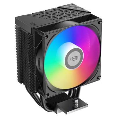 Кулер для процесора PcCooler R300 ARGB, Black, алюміній/мідь, 1x92 мм ARGB, для Intel 1700/1200/115x, AMD AM5/AM4, висота 133 мм, до 150 Вт