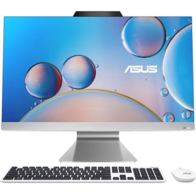 Моноблок Asus M3702WFAK-WA0330, White, 27" (1920x1080, IPS), Ryzen 5 7520U (4x2.8-4.3 GHz), 16Gb DDR5, 1Tb NVMe, Radeon 610M, WiFi 6, Bluetooth 5.3, Web, 1xType-C / 3xUSB 3.2 / 2xUSB 2.0, HDMI, DOS, клавіатура + миша (90PT03M1-M00AN0)