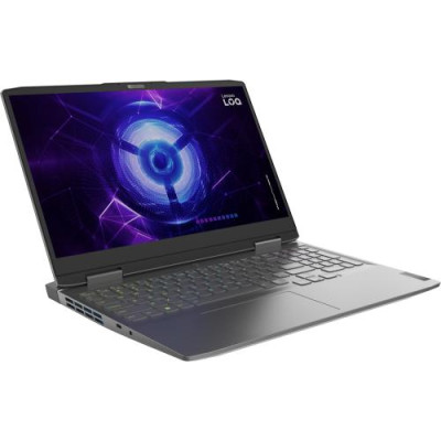 Ноутбук Lenovo LOQ 15IRH8, Storm Grey, 15.6" (1920x1080, IPS), Core i5-12450H (8x2.0-4.4 GHz), 16Gb DDR5, 512Gb NVMe, GeForce RTX 4060 (8Gb), WiFi 6, Bluetooth 5.1, Web, 1xType-C / 3xUSB 3.0, HDMI, 60 Wh, Без ОС (82XV010JRA)