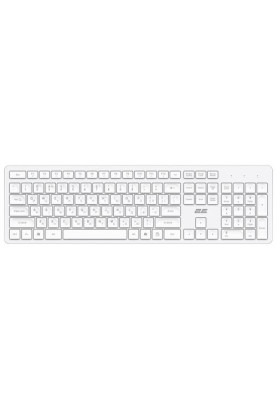 Клавіатура бездротова 2E KS260, White, USB 2.4GHz, вологостійка, до 10 м, 1xAAA (2E-KS260WWH_UA)