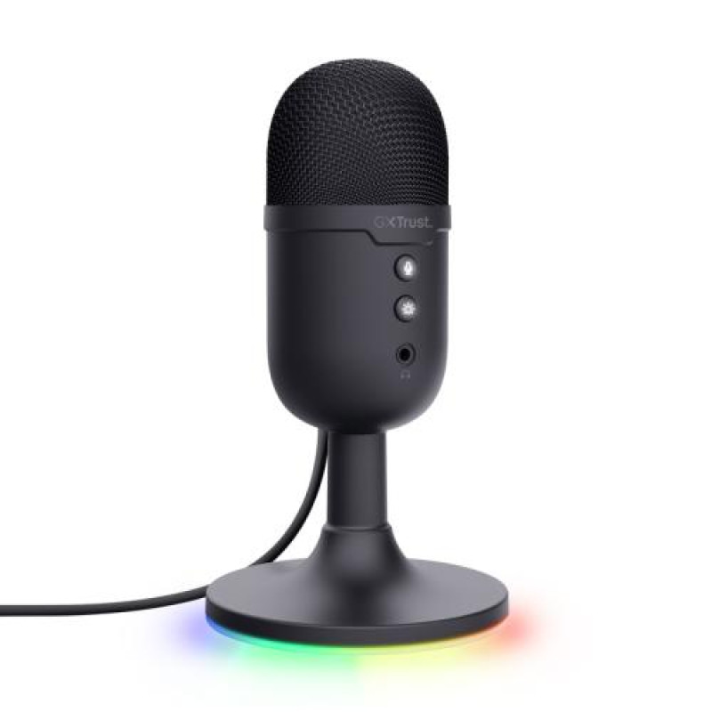 Мікрофон Trust GXT 234 Yunix, Black, 3.5 мм / USB, RGB підсвічування, 1.8 м (25372)