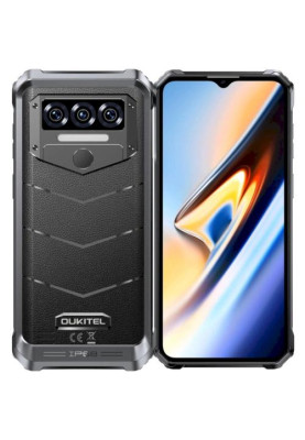 Смартфон Oukitel WP38 Black, 2 Nano-SIM, 6.52" (1600х720) IPS, MediaTek MT8788 (8х2 GHz), RAM 6GB, ROM 256GB, GPS, Wi-Fi, BT, LTE, 3 Cam, Li-Ion 10600 mAh, Android 13