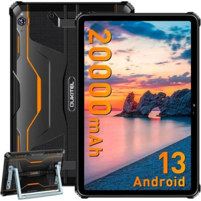 Планшет 10.1" Oukitel Pad RT6 NFC 4G Dual Sim, Orange, 1920x1200, IPS, MediaTek MT8788V, RAM 8Gb, ROM 256GB, MicroSD, GPS, LTE, Wi-Fi, BT, 2 Cam (16Mp + 16Mp), 20000 mAh, Android 13