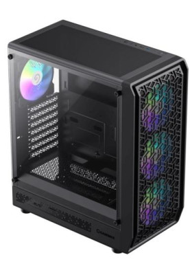 Корпус GameMax Forge AB, Black, без БЖ, Midi Tower, E-ATX / ATX / Micro ATX / Mini ITX, Type-C / USB 3.0 / USB 2.0, макс. CPU - 155 мм / VGA - 330 мм, 6x120 мм ARGB, бічна панель із загартованого скла