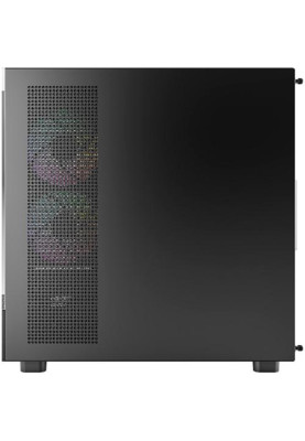 Корпус Montech XR, Black, Mid Tower, без БЖ, для ATX / Micro ATX / Mini ITX, Type-C / 2xUSB 3.0, макс. CPU - 175 мм / GPU - 420 мм, 3x120 мм ARGB, бічна та передня панель із загартованого скла