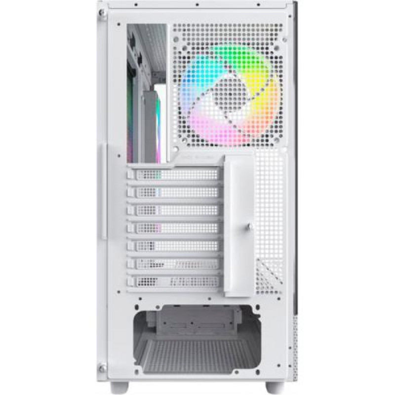 Корпус Montech XR, White, Mid Tower, без БЖ, для ATX / Micro ATX / Mini ITX, Type-C / 2xUSB 3.0, макс. CPU - 175 мм / GPU - 420 мм, 3x120 мм ARGB, бічна та передня панель із загартованого скла