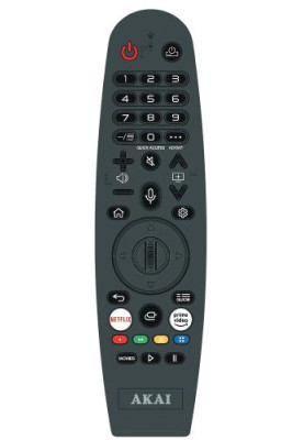 Телевізор 50" Akai AK50UHD22W, Black, LED 4K 3840x2160, 60 Гц, Smart TV, WebOS, голос, DVB-T2/C, 3xHDMI, 2xUSB, VESA 200x200