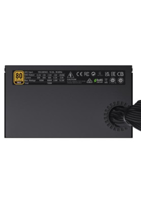 Блок живлення 700 Вт, GameMax GX-700, Black, 80+ Gold, 12 см, 3xMolex / 6xSATA / 4x6+2-pin / 2x4+4-pin / 1x20+4-pin, захист OVP / OPP / OCP / SCP / OTP / UVLO