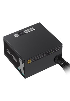Блок живлення 700 Вт, GameMax GX-700, Black, 80+ Gold, 12 см, 3xMolex / 6xSATA / 4x6+2-pin / 2x4+4-pin / 1x20+4-pin, захист OVP / OPP / OCP / SCP / OTP / UVLO