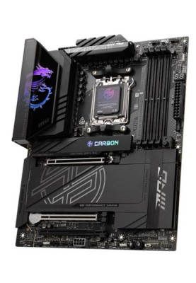 Материнська плата AM5 MSI MPG X870E CARBON WIFI, X870E, 4xDDR5, Int.Video (CPU), 4xSATA3, 4xM.2, 2xPCI-E 5.0 x16, 1xPCI-E 4.0 x16, ALC4080, WiFi 7, Bluetooth 5.4, Realtek 8126 5G + Realtek 8125 2.5G, HDMI/2xType-C, ATX