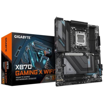 Материнська плата AM5 Gigabyte X870 GAMING X WIFI7, X870, 4xDDR5, Int.Video (CPU), 4xSATA3, 3xM.2, 1xPCI-E 5.0 x16, 2xPCI-E 3.0 x16, Realtek 7.1, Realtek 2.5GbE, WiFi 7, Bluetooth 5.4, 7xUSB3.2/8xUSB2.0, HDMI/2xType-C, ATX