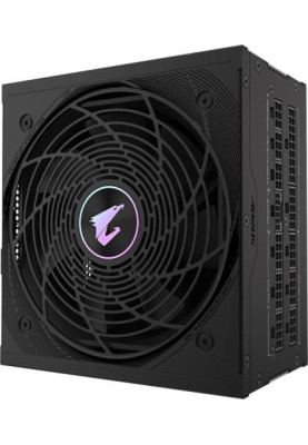 Блок живлення 850 Вт, Gigabyte AORUS ELITE P850W, Black, модульний, 80+ Platinum, 12 см FDB, 8xSATA / 4xMolex / 1x16-pin / 6x6+2-pin / 2x4+4-pin / 1x20+4-pin, захист OVP/OPP/SCP/UVP/OCP/OTP (GP-AE850PM PG5)
