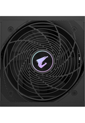 Блок живлення 850 Вт, Gigabyte AORUS ELITE P850W, Black, модульний, 80+ Platinum, 12 см FDB, 8xSATA / 4xMolex / 1x16-pin / 6x6+2-pin / 2x4+4-pin / 1x20+4-pin, захист OVP/OPP/SCP/UVP/OCP/OTP (GP-AE850PM PG5)