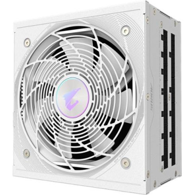 Блок живлення 850 Вт, Gigabyte AORUS ELITE P850W, White, модульний, 80+ Platinum, 12 см FDB, 8xSATA/4xMolex/1x16-pin/6x6+2-pin/2x4+4-pin/1x20+4-P/OCP/OCP/OC (GP-AE850PM PG5 ICE)