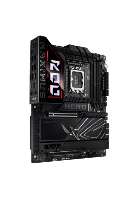 Материнська плата LGA1851, Asus ROG MAXIMUS Z890 HERO, Z890, 4xDDR5, 1xPCI-E 5.0 x16, 1xPCI-E 4.0 x16, 1xPCI-E 4.0 x1, 4xSATA3, 6xM.2, SlimSAS, ALC4082 + ESS ES9219, Intel 2.5Gb + Realtek 2.5Gb, WiFi 7, Bluetooth 5.4, HDMI/2xType-C, ATX