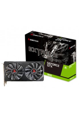 Відеокарта GeForce GTX 1650, Biostar, 4Gb GDDR6, 128-bit, DVI-D/HDMI/DP, 1590/12000 MHz, 6-pin (VN1656XF41)