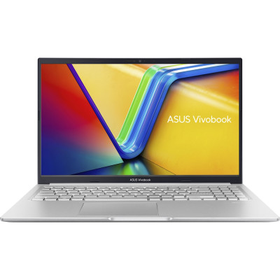 Ноутбук 15" Asus VivoBook 15 M1502YA-BQ347 Silver 15.6" (1920x1080, IPS, 60Hz) , AMD Ryzen 5 7430U (6x2.3-4.3GHz), 16GB DDR4, SSD 512GB, AMD Radeon Graphics, WiFi 6E, Bluetooth 5.3, Web, 1xType-C/2xUSB 3.2/1xUSB2.0, HDMI, 42 Wh, DOS (90NB0X22-M0